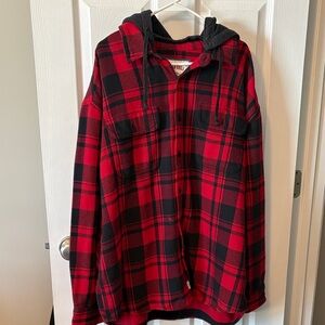 American Eagle Outfitters Red and Black Checkered Shirt